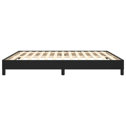 Bed Frame without Mattress Black Super King Faux Leather