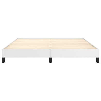 Bed Frame without Mattress White Super King Faux Leather