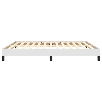 Bed Frame without Mattress White Super King Faux Leather