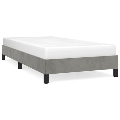 Bed Frame without Mattress Light Grey 90x190 cm Single Single Velvet