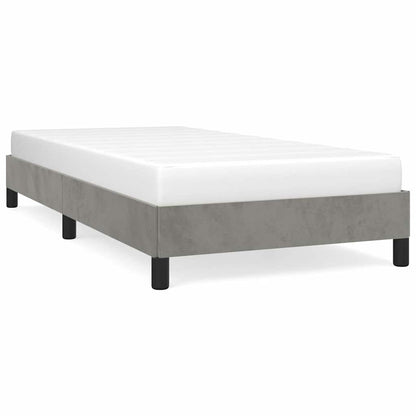 Bed Frame without Mattress Light Grey 90x190 cm Single Velvet