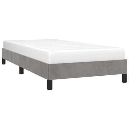 Bed Frame without Mattress Light Grey 90x190 cm Single Velvet