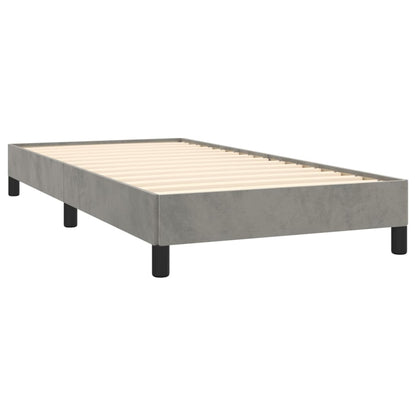 Bed Frame without Mattress Light Grey 90x190 cm Single Single Velvet