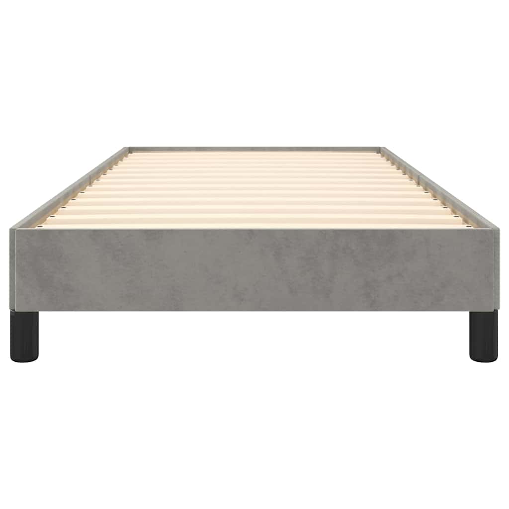 Bed Frame without Mattress Light Grey 90x190 cm Single Velvet