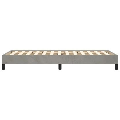 Bed Frame without Mattress Light Grey 90x190 cm Single Single Velvet