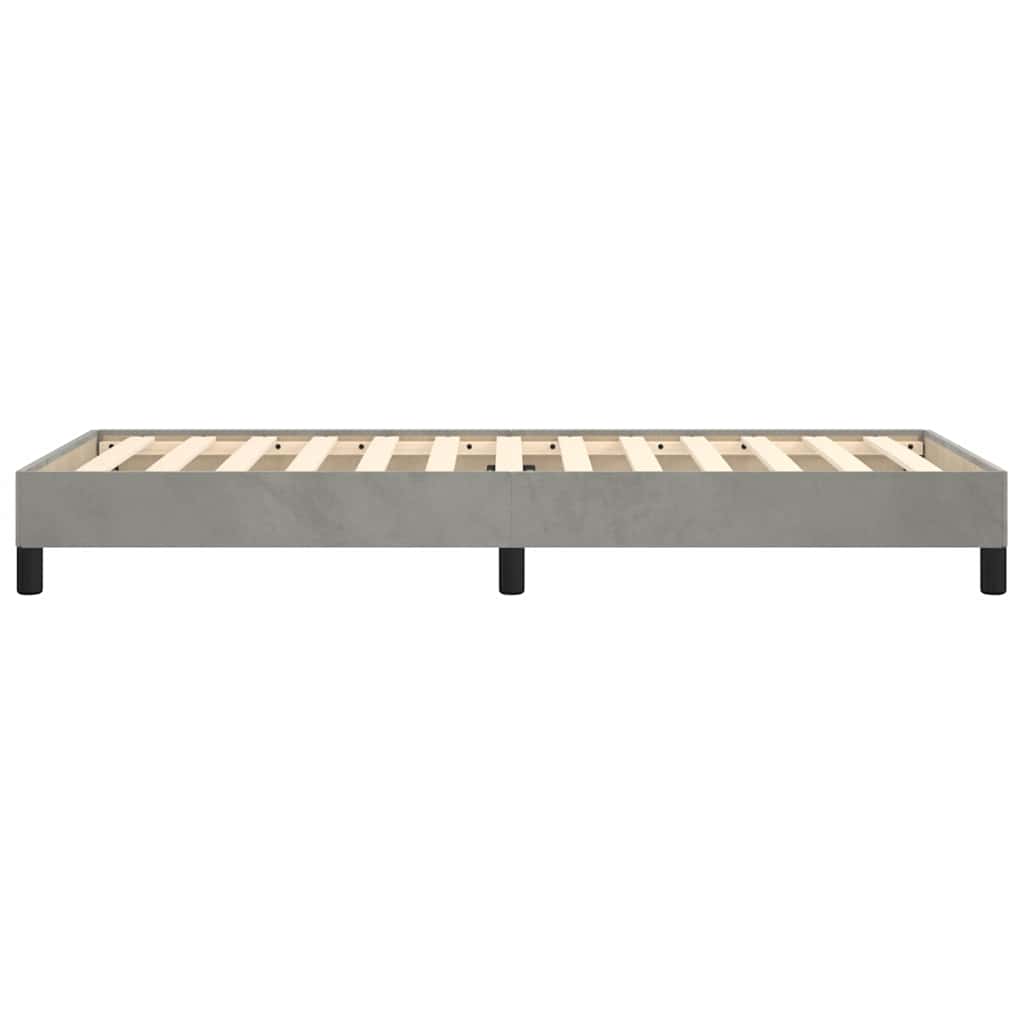 Bed Frame without Mattress Light Grey 90x190 cm Single Velvet