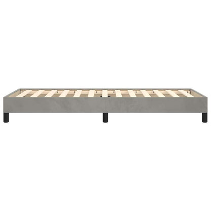 Bed Frame without Mattress Light Grey 90x190 cm Single Velvet