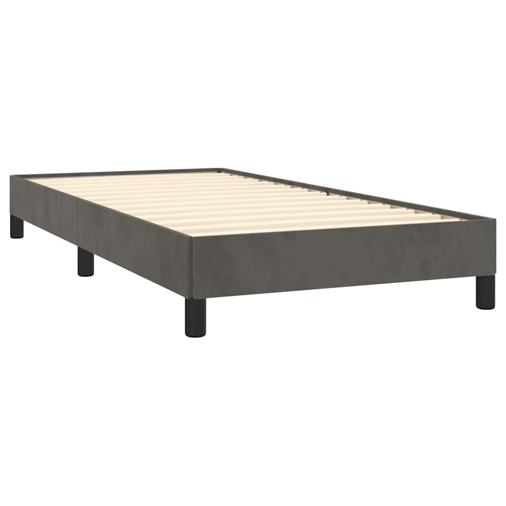 Bed Frame without Mattress Dark Grey 90x190 cm Single Single Velvet