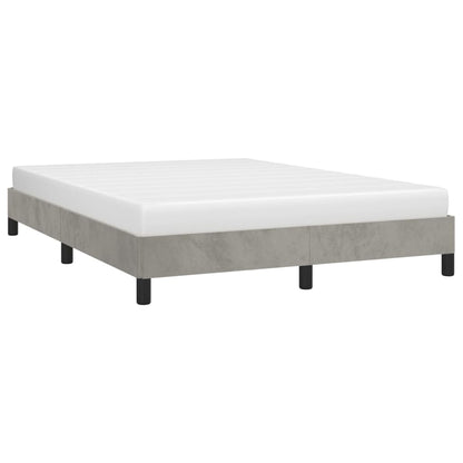 Bed Frame without Mattress Light Grey 135x190 cm Double Double Velvet