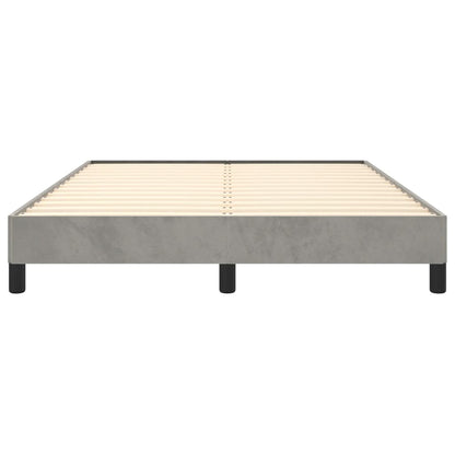 Bed Frame without Mattress Light Grey 135x190 cm Double Double Velvet
