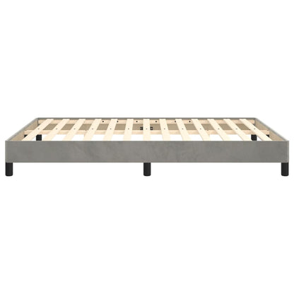 Bed Frame without Mattress Light Grey 135x190 cm Double Double Velvet