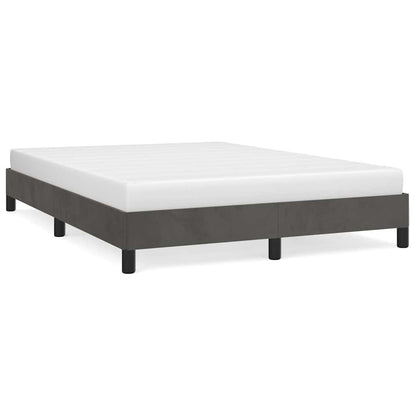 Bed Frame without Mattress Dark Grey 135x190 cm Double Velvet