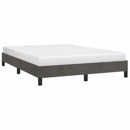Bed Frame without Mattress Dark Grey 135x190 cm Double Velvet