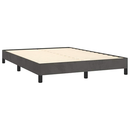 Bed Frame without Mattress Dark Grey 135x190 cm Double Velvet