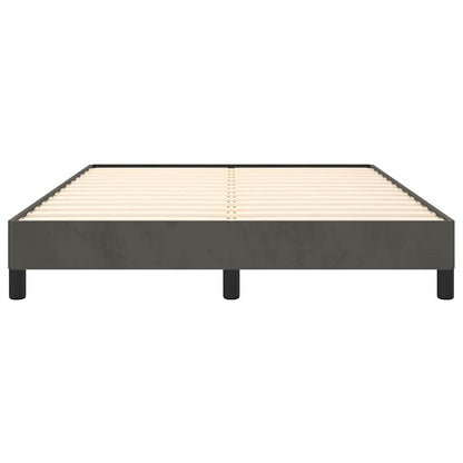 Bed Frame without Mattress Dark Grey 135x190 cm Double Velvet