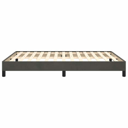 Bed Frame without Mattress Dark Grey 135x190 cm Double Velvet