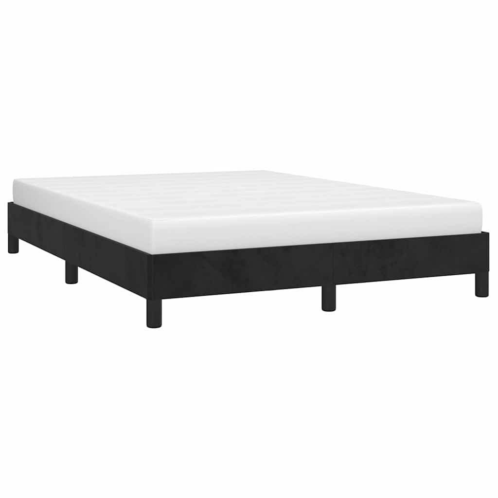 Bed Frame without Mattress Black 135x190 cm Double Velvet