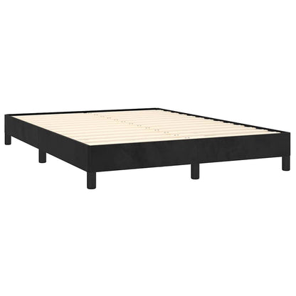 Bed Frame without Mattress Black 135x190 cm Double Velvet