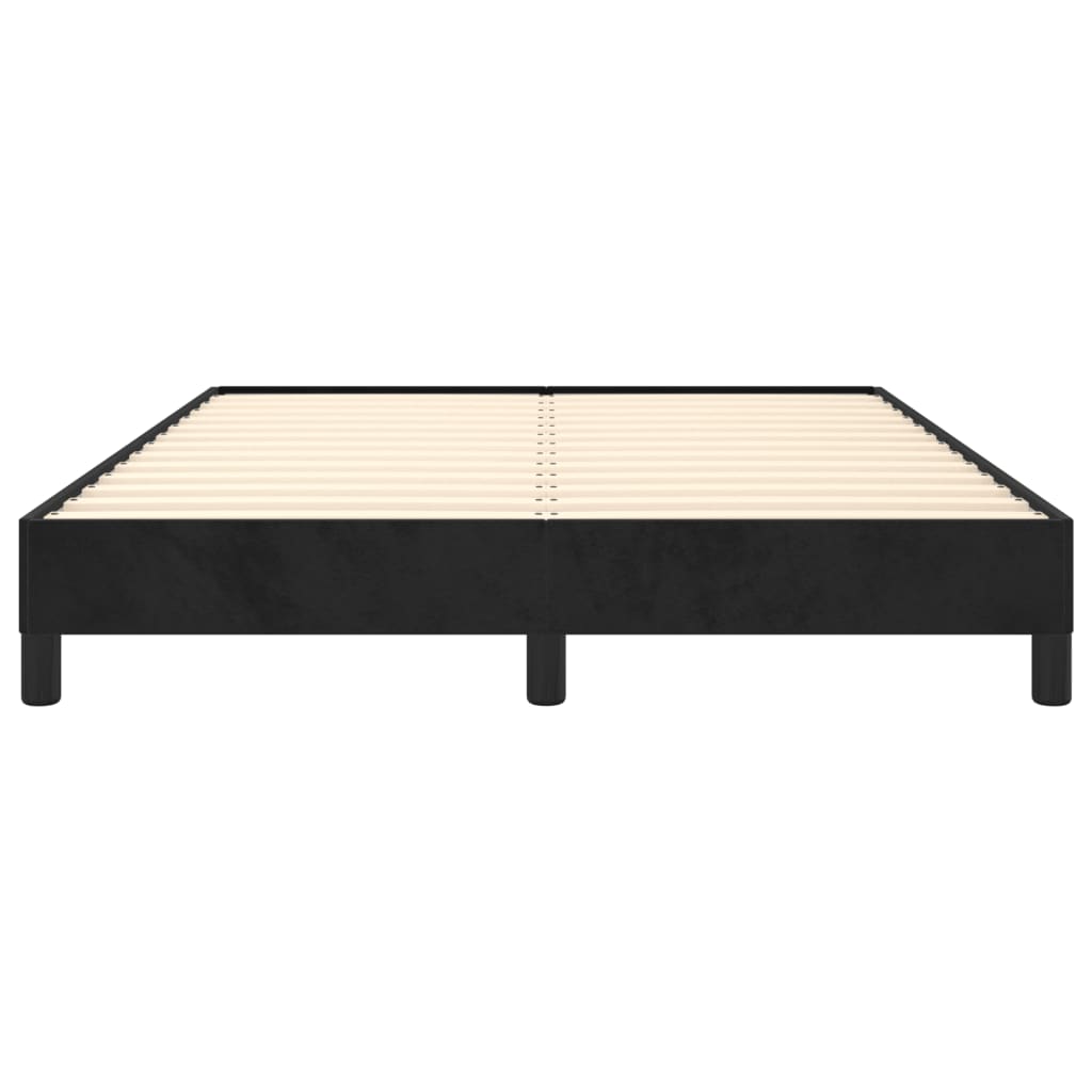 Bed Frame without Mattress Black 135x190 cm Double Double Velvet