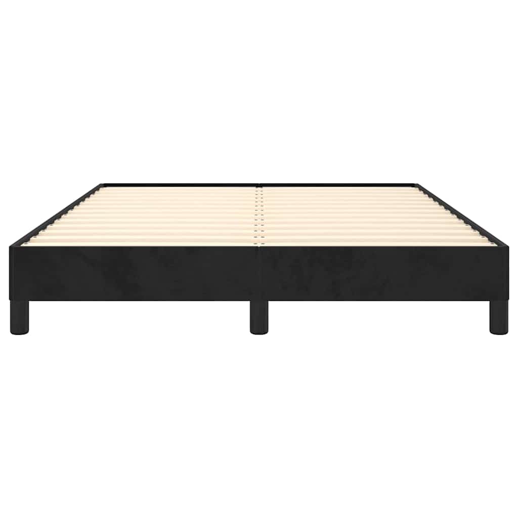 Bed Frame without Mattress Black 135x190 cm Double Velvet