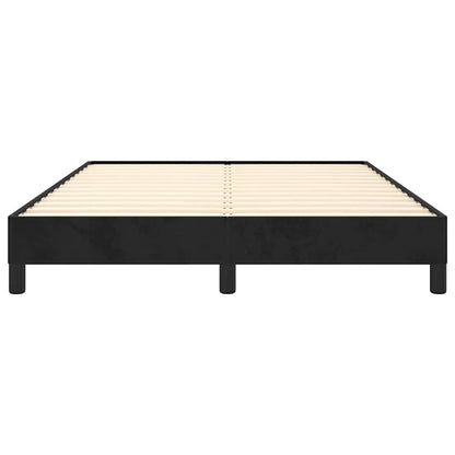 Bed Frame without Mattress Black 135x190 cm Double Velvet
