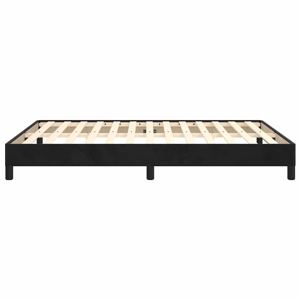 Bed Frame without Mattress Black 135x190 cm Double Velvet