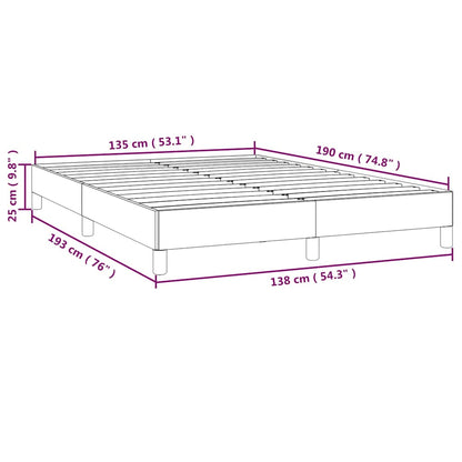 Bed Frame without Mattress Black 135x190 cm Double Velvet