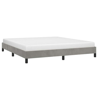Bed Frame without Mattress Light Grey Super King Velvet