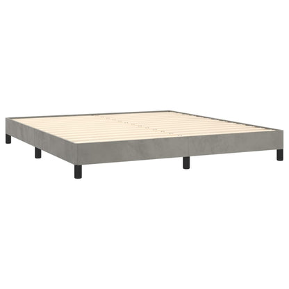 Bed Frame without Mattress Light Grey Super King Velvet