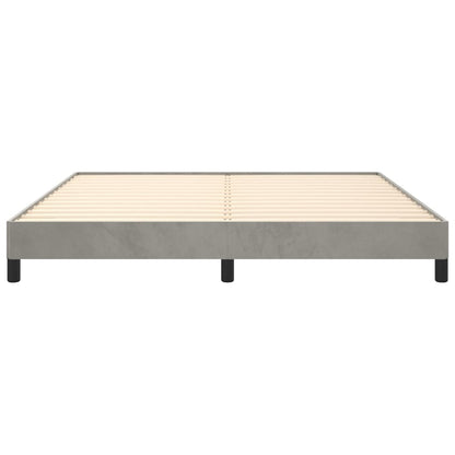 Bed Frame without Mattress Light Grey Super King Velvet