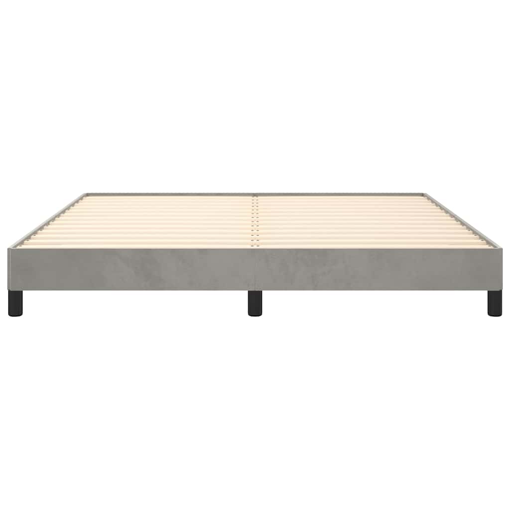Bed Frame without Mattress Light Grey Super King Velvet