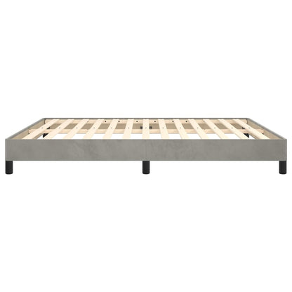 Bed Frame without Mattress Light Grey Super King Velvet