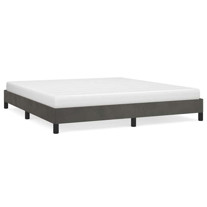 Bed Frame without Mattress Dark Grey Super King Velvet