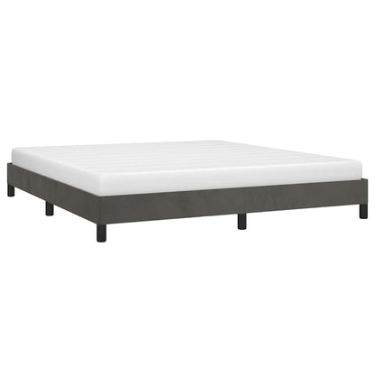 Bed Frame without Mattress Dark Grey Super King Velvet