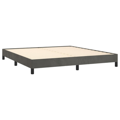 Bed Frame without Mattress Dark Grey Super King Velvet