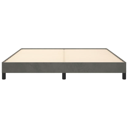 Bed Frame without Mattress Dark Grey Super King Velvet