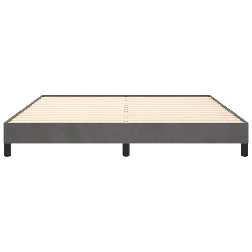 Bed Frame without Mattress Dark Grey Super King Velvet