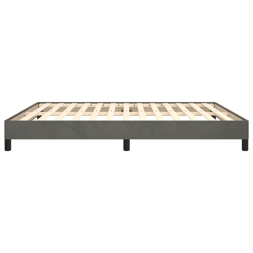 Bed Frame without Mattress Dark Grey Super King Velvet