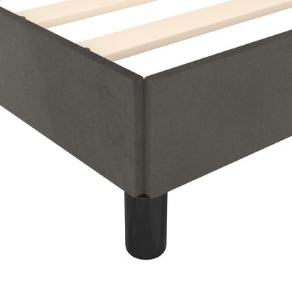 Bed Frame without Mattress Dark Grey Super King Velvet