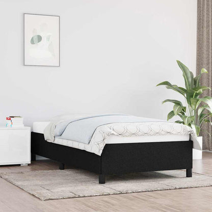 Bed Frame without Mattress Black 90x190 cm Single Fabric