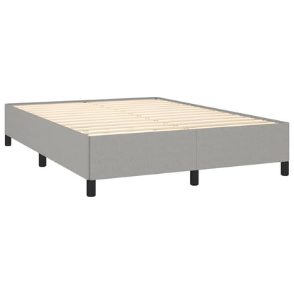 Bed Frame without Mattress Light Grey 135x190 cm Double Double Fabric