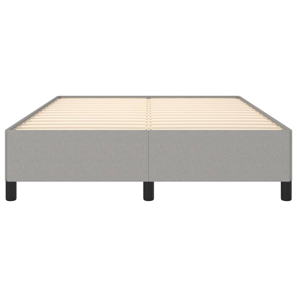 Bed Frame without Mattress Light Grey 135x190 cm Double Double Fabric