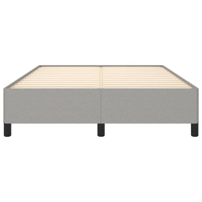Bed Frame without Mattress Light Grey 135x190 cm Double Double Fabric