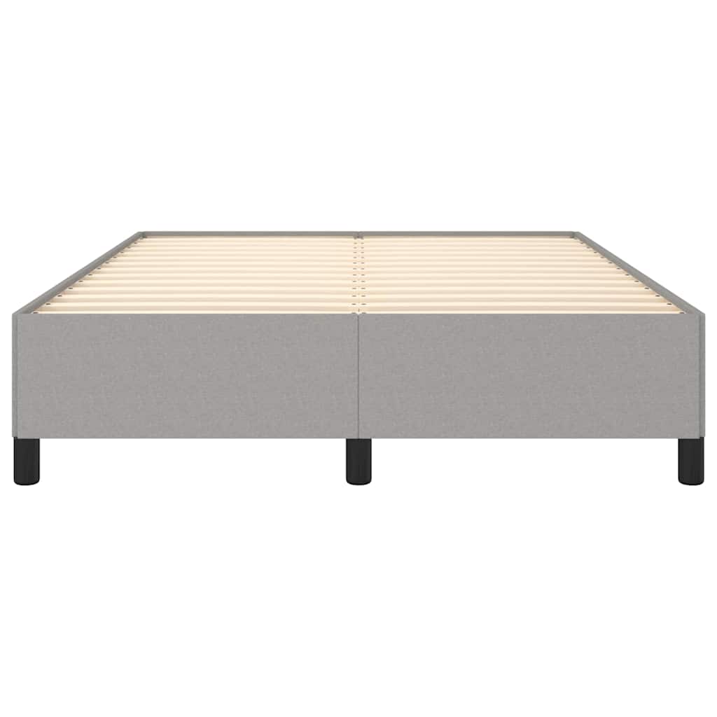 Bed Frame without Mattress Light Grey 135x190 cm Double Fabric
