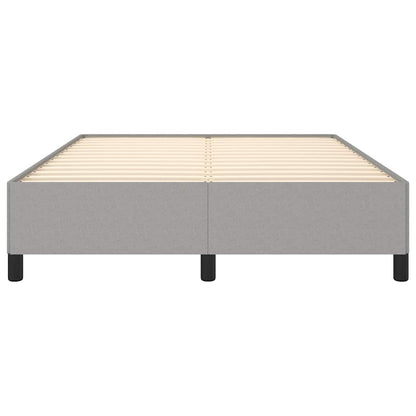 Bed Frame without Mattress Light Grey 135x190 cm Double Fabric