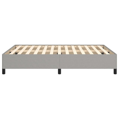 Bed Frame without Mattress Light Grey 135x190 cm Double Double Fabric