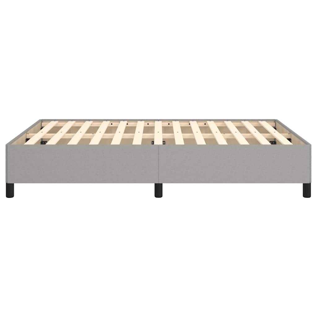Bed Frame without Mattress Light Grey 135x190 cm Double Fabric
