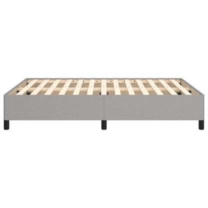 Bed Frame without Mattress Light Grey 135x190 cm Double Fabric
