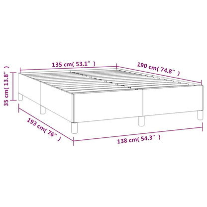 Bed Frame without Mattress Light Grey 135x190 cm Double Double Fabric