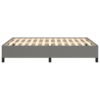 Bed Frame without Mattress Dark Grey 135x190 cm Double Double Fabric